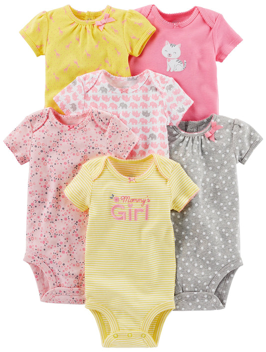 Simple Joys by Carter's baby-girls 6-pack Short-sleeve Bodysuit