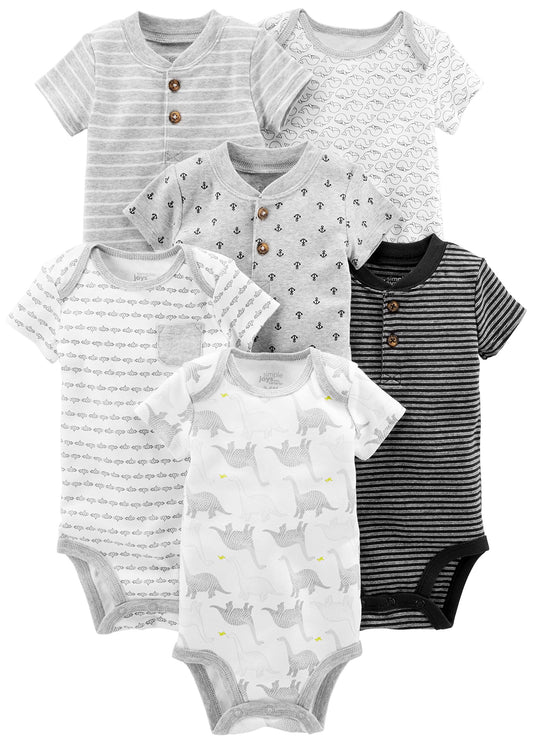 Simple Joys by Carter's baby-boys 6-pack Short-sleeve Bodysuit